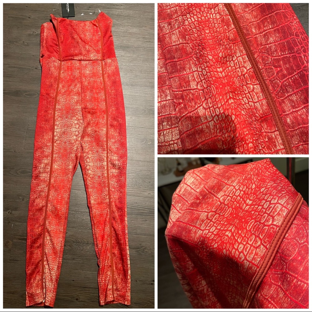 PLT Crocodile Print Jumpsuit